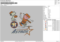 Astrosnoopy V2 Embroidery File 6 sizes