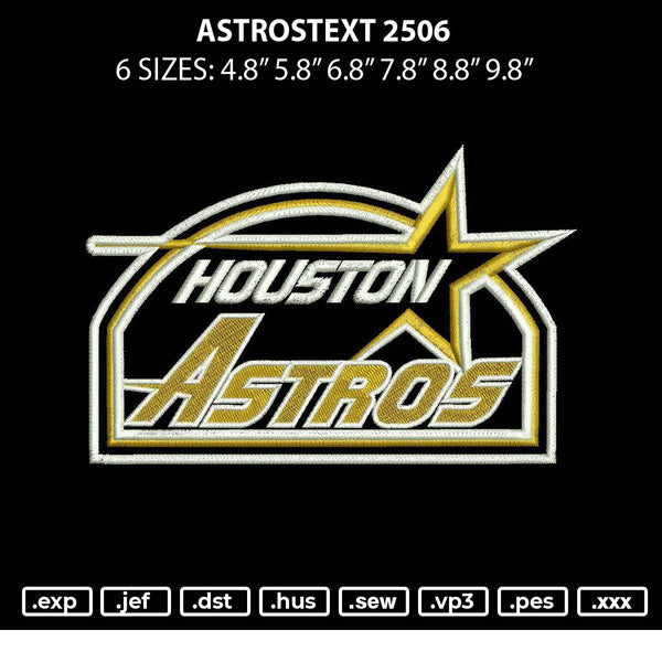 Astrostext 2506 Embroidery File 6 sizes