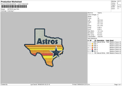 Astros0506 Embroidery File 6 sizes
