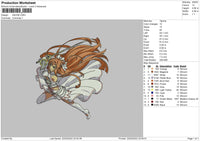 Asuna Embroidery File 4 size