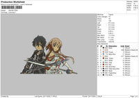 Asuna003 Embroidery File 6 sizes