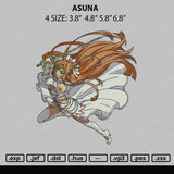 Asuna Embroidery File 4 size