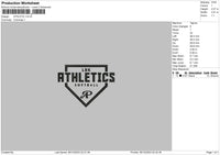 Athletic 0612 Embroidery File 6 sizes