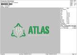 Atlastext Embroidery File 6 sizes