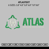 Atlastext Embroidery File 6 sizes