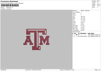 Atm Text Embroidery File 6 sizes