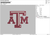 Atm Text Embroidery File 6 sizes