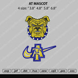 AT N Mascot Embroidery File 4 size