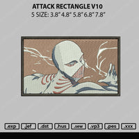 Attack Rectangle V10 Embroidery File 5 sizes