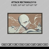 Attack Rectangle V10 Embroidery File 5 sizes