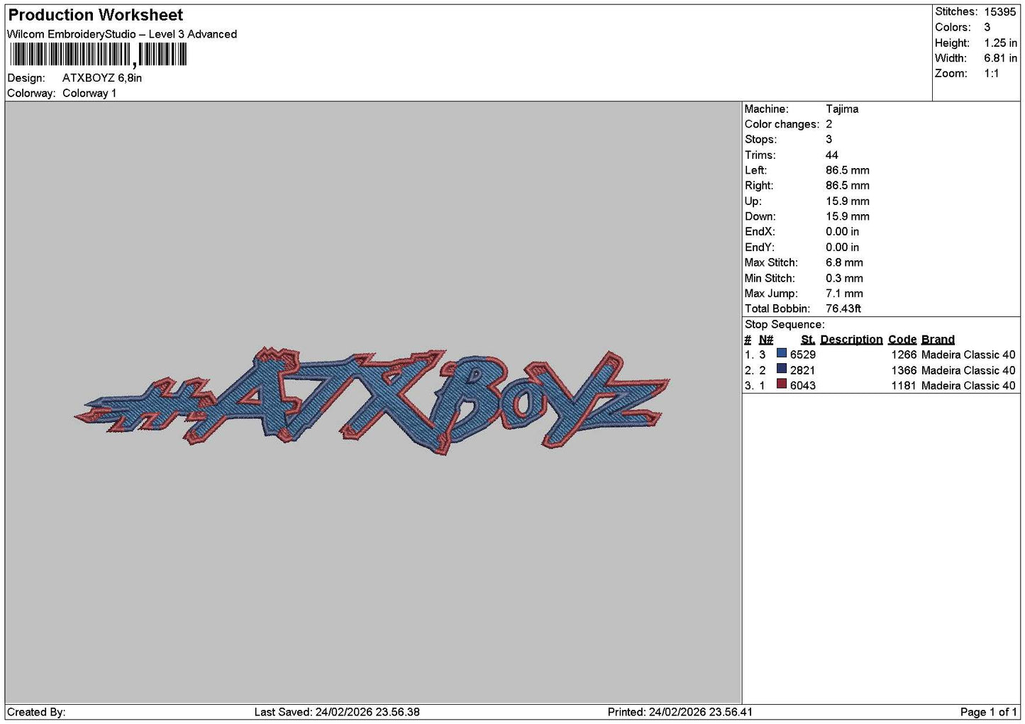 Atxboyztext Embroidery File 6 sizes