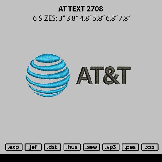 At Text 2708 Embroidery File 6 sizes
