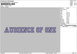 Audiencetext Embroidery File 6 sizes