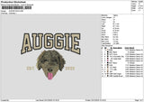 Auggie Dog Embroidery File 6 sizes