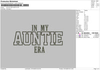 Auntie Applique Embroidery File 6 sizes