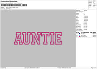 Auntie App Embroidery File 6 sizes