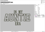 Auntie Applique Embroidery File 6 sizes