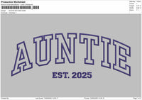 AUNTIE Embroidery File 6 Size