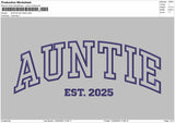 AUNTIE Embroidery File 6 Size