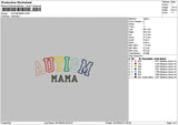 Autismtext Embroidery File 6 sizes