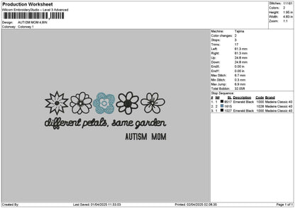 Momtext 0204 Embroidery File 6 sizes