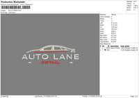 Auto Lane Embroidery File 6 sizes