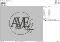 Ave Embroidery File 6 sizes