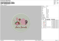 Avi's Sweets Embroidery File 4 size