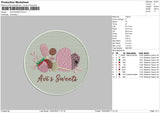 Avi's Sweets Embroidery File 4 size