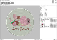 Avi's Sweets Embroidery File 4 size