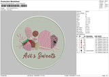 Avi's Sweets Embroidery File 4 size