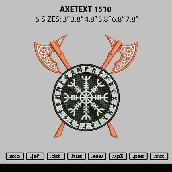 Axetext 1510 Embroidery File 6 sizes