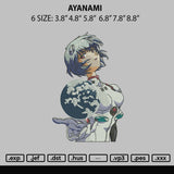 Ayanami Embroidery File 6 sizes