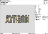 Ayrontext Embroidery File 6 sizes