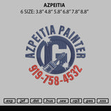 Azpeitia Embroidery File 6 sizes