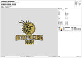 BoxingText Embroidery File 6 sizes