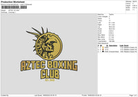 BoxingText Embroidery File 6 sizes