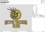 BoxingText Embroidery File 6 sizes