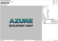 Azuretext Embroidery File 6 sizes