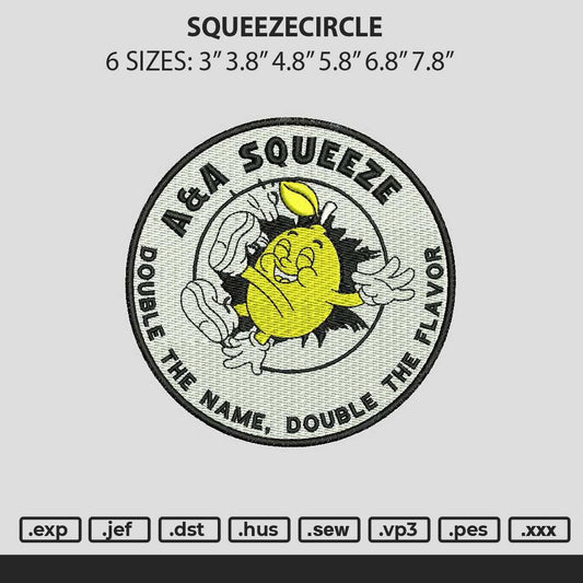 Squeezecircle Embroidery File 6 sizes