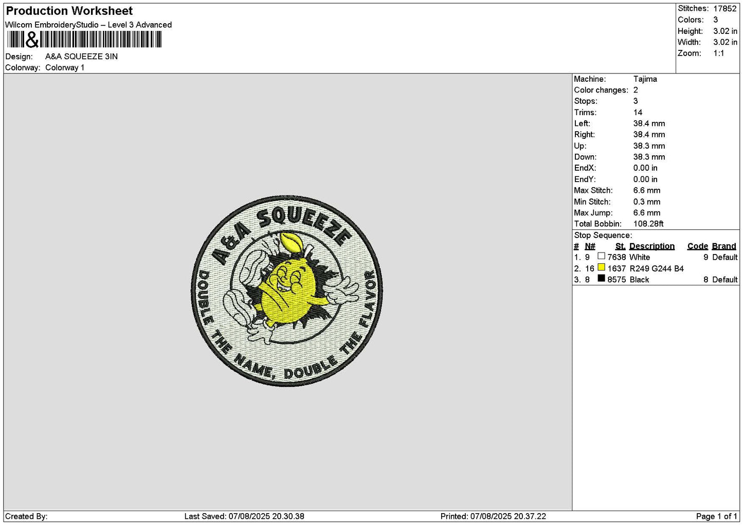 Squeezecircle Embroidery File 6 sizes