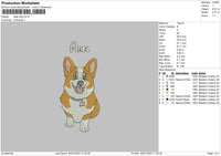 Dog 0401 Embroidery File 6 sizes