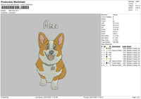 Dog 0401 Embroidery File 6 sizes