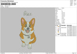 Dog 0401 Embroidery File 6 sizes