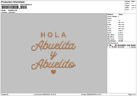 Abuelitatext Embroidery File 6 sizes
