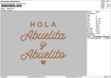 Abuelitatext Embroidery File 6 sizes
