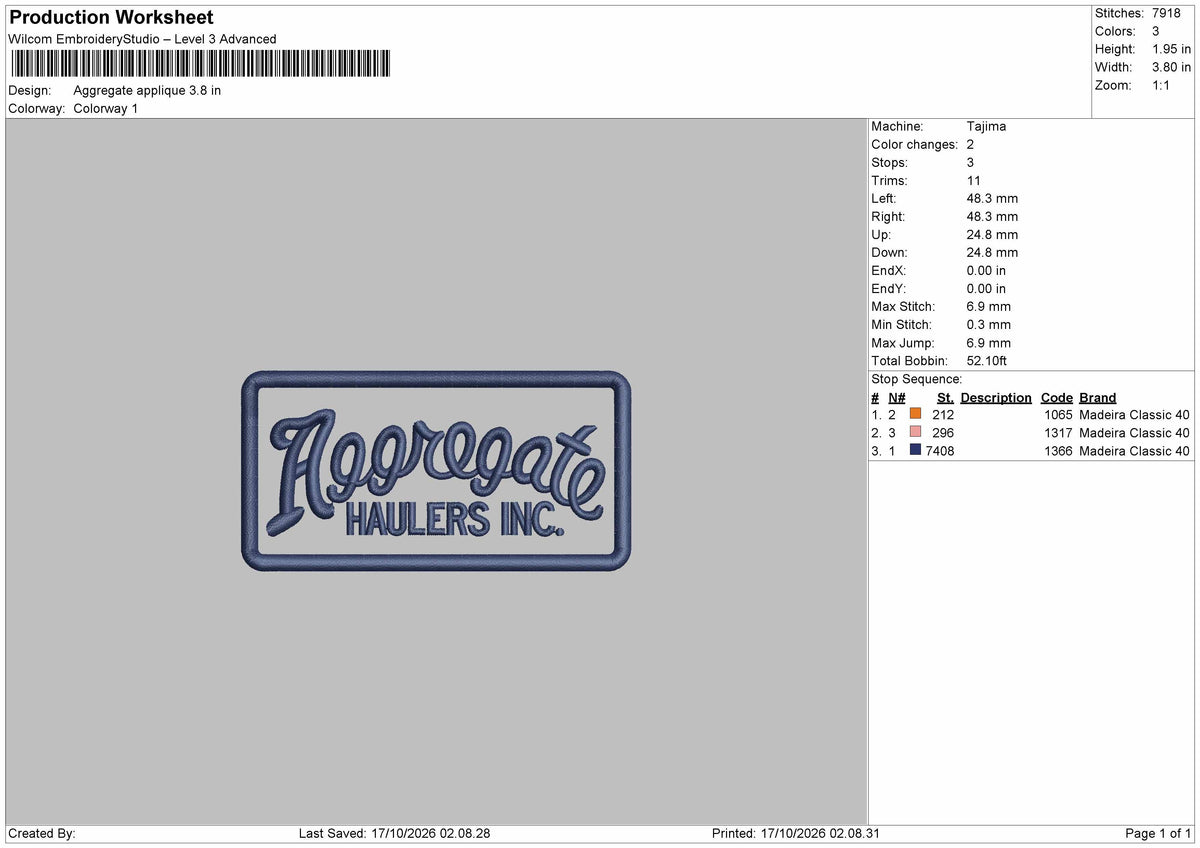 Aggregate Text Embroidery Machine Design File 6 sizes
