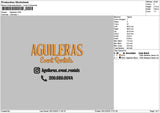 Aguilerastext Embroidery File 6 sizes