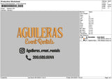 Aguilerastext Embroidery File 6 sizes