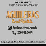Aguilerastext Embroidery File 6 sizes